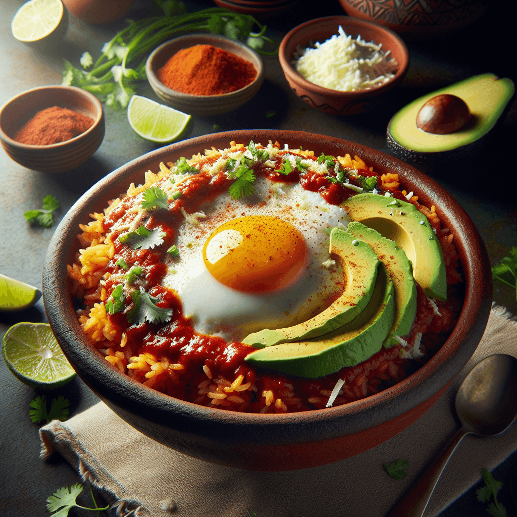 Spicy Mexican Baked Egg Rice Bowl